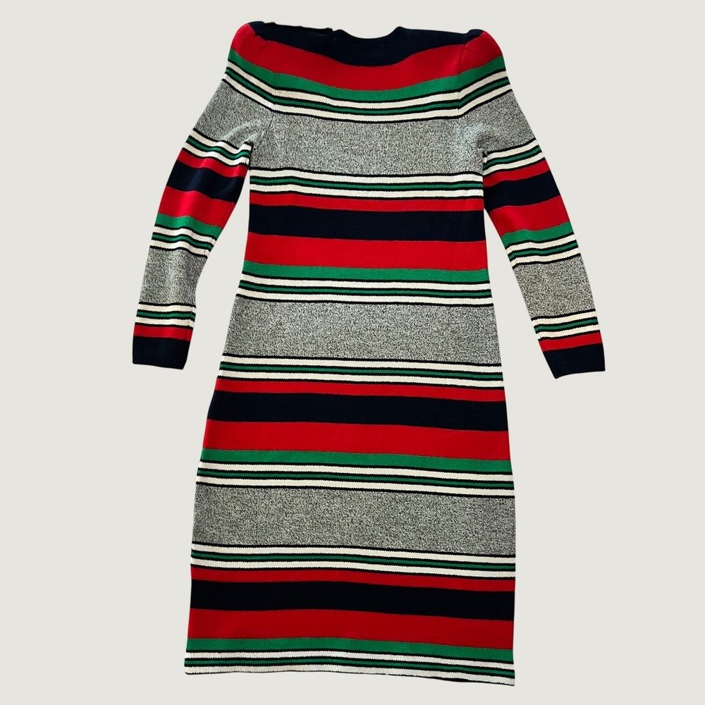 VTG St. John Knit Dress Multicolor Striped Saks Fifth Avenue Dress - sz 6* - Picture 5 of 14